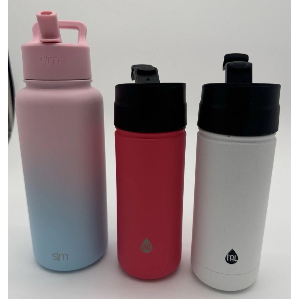 Lot Of 3 Insulated Tumblers Simple Modern 32oz Summit TAL 18oz Pink White